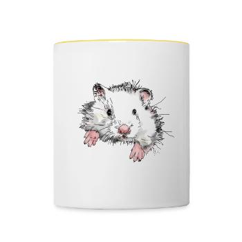 Hamster - Contrasting Mug - white/yellow - Front