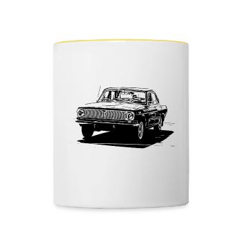 GAZ-24 Volga - Contrasting Mug - white/yellow - Front