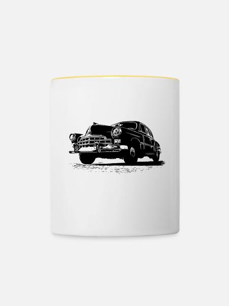 GAZ 12 ZIM - Tasse zweifarbig - Weiß/Gelb