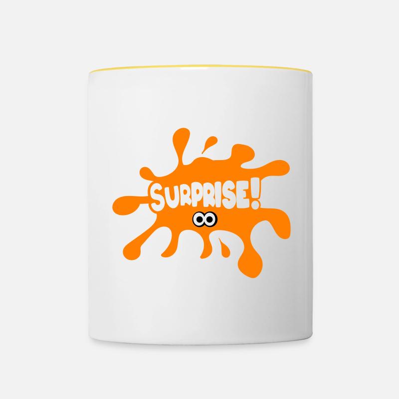 Surprise! - Contrasting Mug - white/yellow