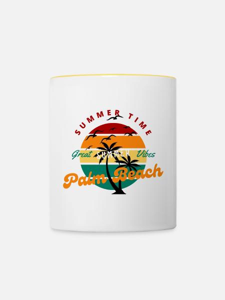 Great Summer - Tasse zweifarbig - Weiß/Gelb