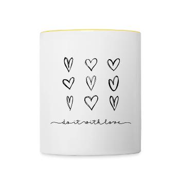 Do it with Love - Contrasting Mug - white/yellow - Front
