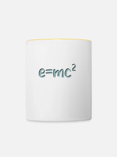 e mc 02 - Tasse zweifarbig - Weiß/Gelb