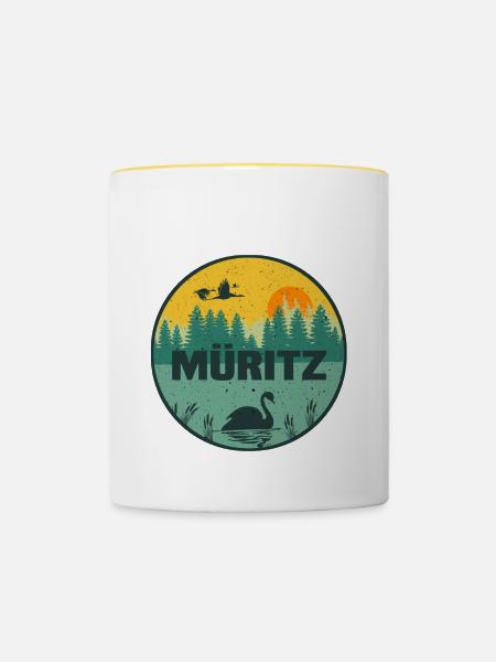 Müritz - Tasse zweifarbig - Weiß/Gelb