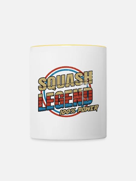 Squash Legende - Tasse zweifarbig - Weiß/Gelb