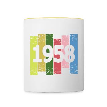 Witzig 1958 - Mug contrasté - blanc/jaune - Devant