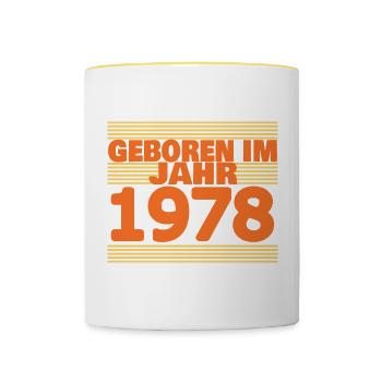 im 1978 - Tasse zweifarbig - Weiß/Gelb - Vorne
