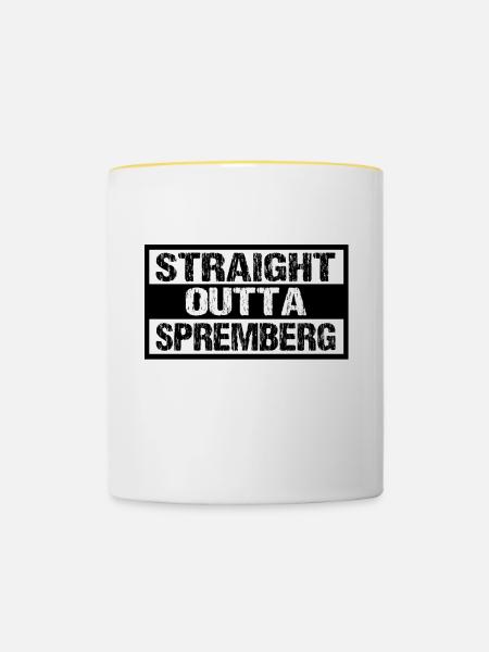 Spremberg - Tasse zweifarbig - Weiß/Gelb