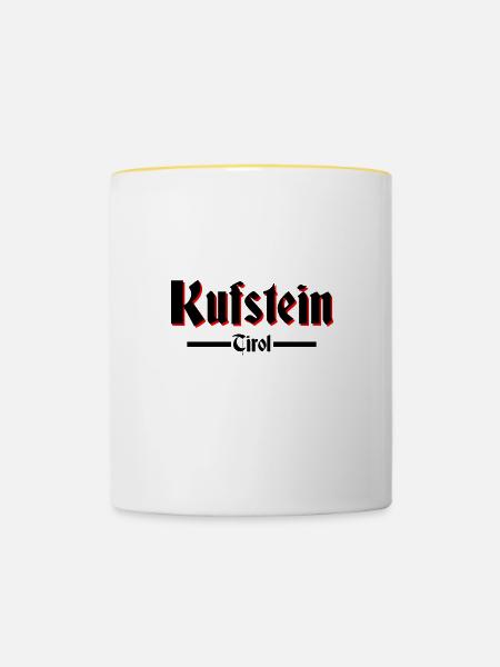 Kufstein - Tasse zweifarbig - Weiß/Gelb