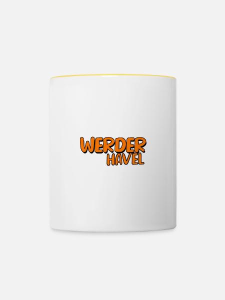 Werder Havel - Tasse zweifarbig - Weiß/Gelb