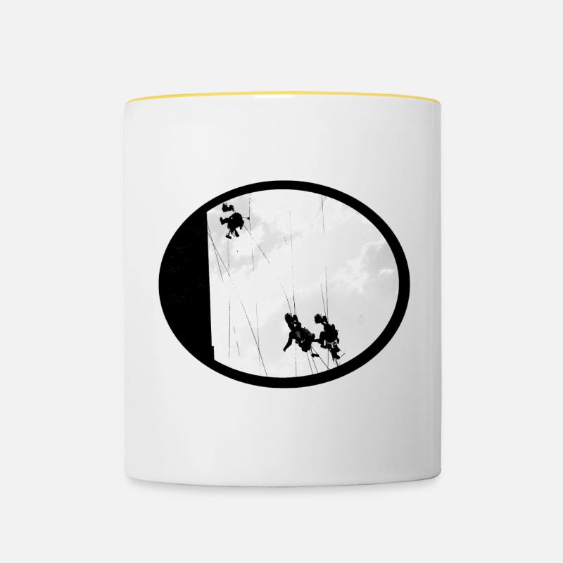 Construction worker - Contrasting Mug - white/yellow