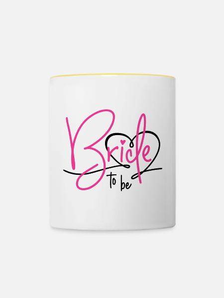 Bride to be - Tasse zweifarbig - Weiß/Gelb