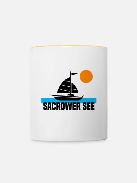Sacrower See - Tasse zweifarbig - Weiß/Gelb