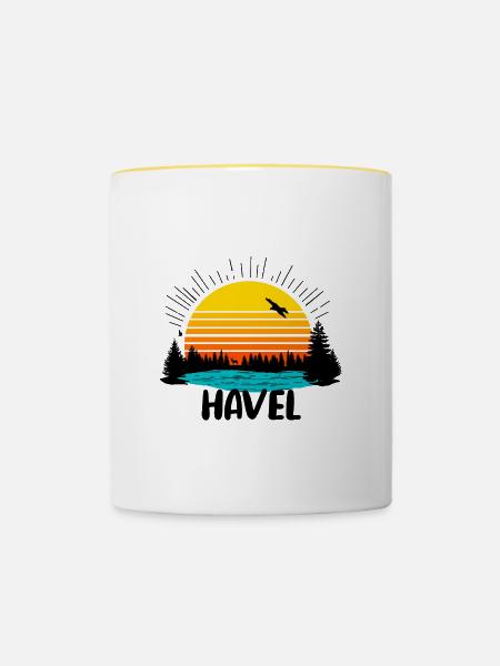 Havel - Tasse zweifarbig - Weiß/Gelb