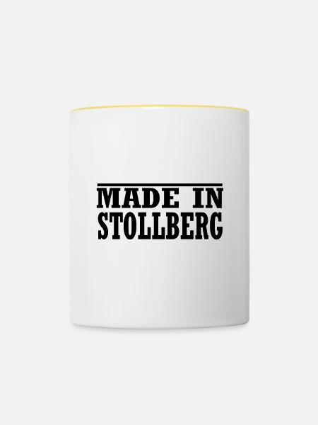 Stollberg - Tasse zweifarbig - Weiß/Gelb