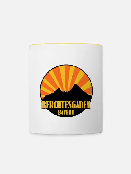 Berchtesgaden - Tasse zweifarbig - Weiß/Gelb