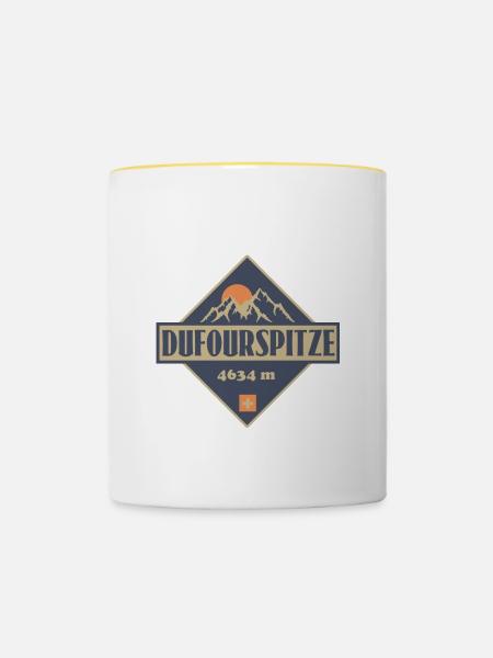 Dufourspitze - Tasse zweifarbig - Weiß/Gelb