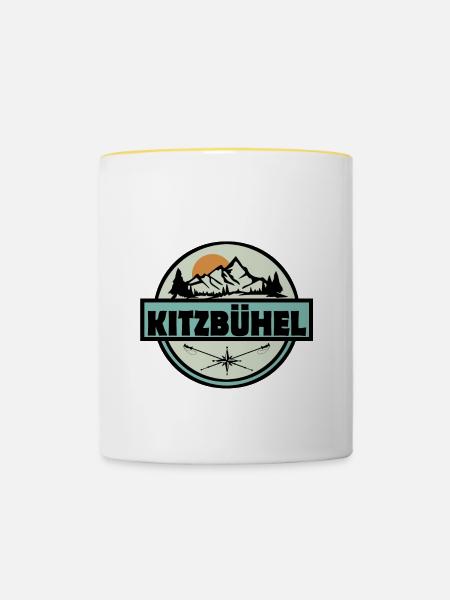 Kitzbühel - Tasse zweifarbig - Weiß/Gelb