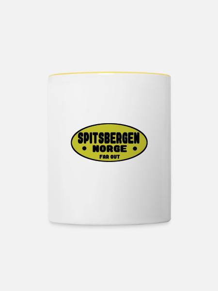 Spitsbergen Spitzbergen - Tasse zweifarbig - Weiß/Gelb