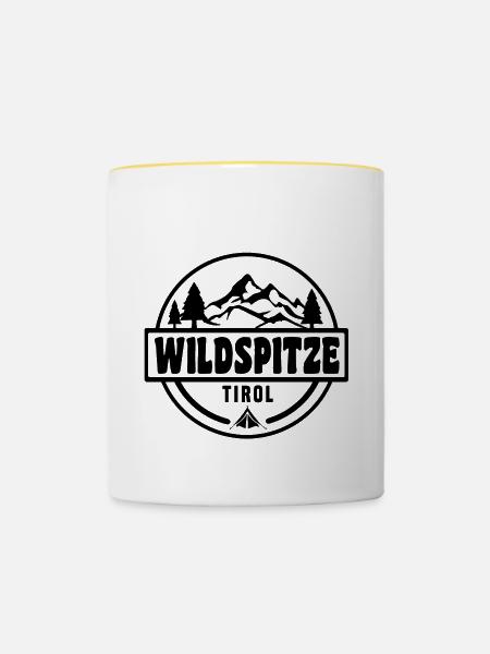Wildspitze - Tasse zweifarbig - Weiß/Gelb