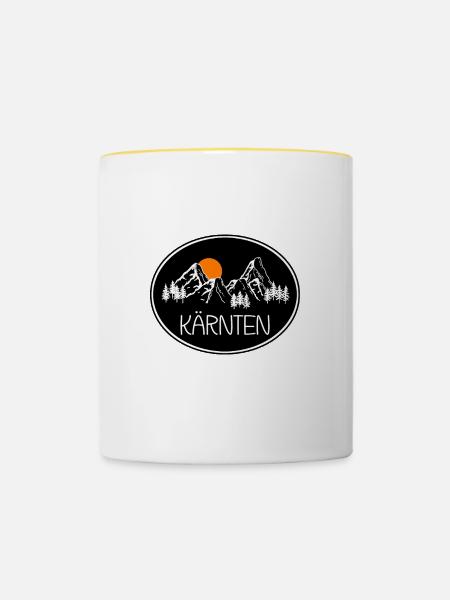 Kärnten - Tasse zweifarbig - Weiß/Gelb