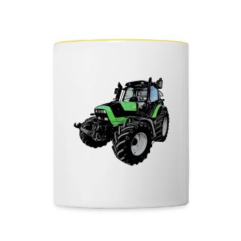Agrotron M600 - Tasse zweifarbig - Weiß/Gelb - Vorne
