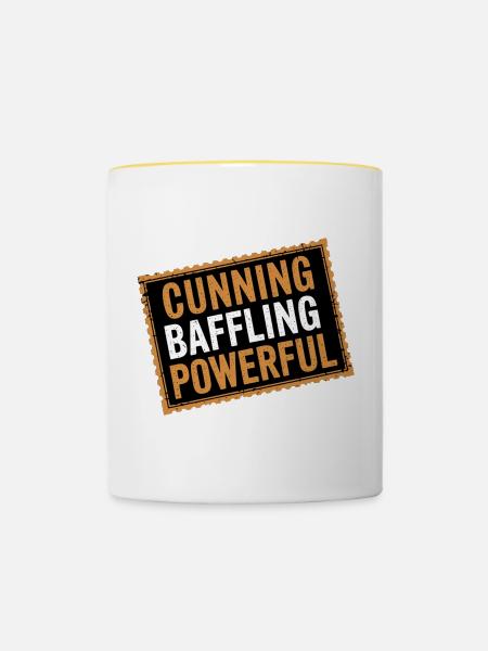 Cunning Baffling Powerful 13 - Tasse zweifarbig - Weiß/Gelb