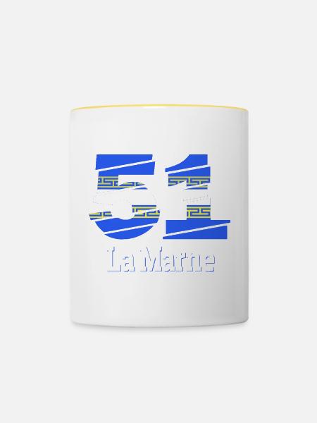 51 - Tasse zweifarbig - Weiß/Gelb