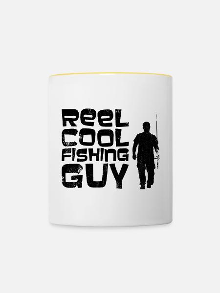 Angler - Tasse zweifarbig - Weiß/Gelb