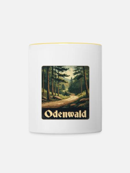 Odenwald - Tasse zweifarbig - Weiß/Gelb