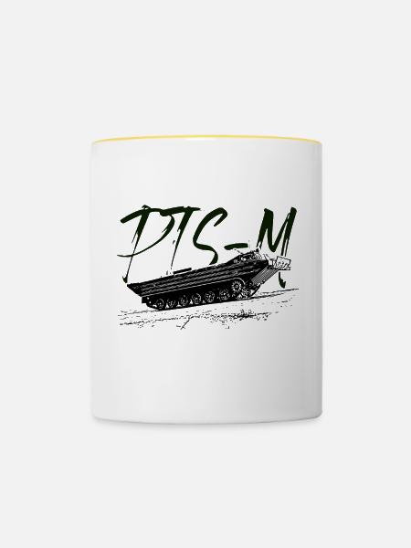 PTSM Veteranen-Style - Tasse zweifarbig - Weiß/Gelb