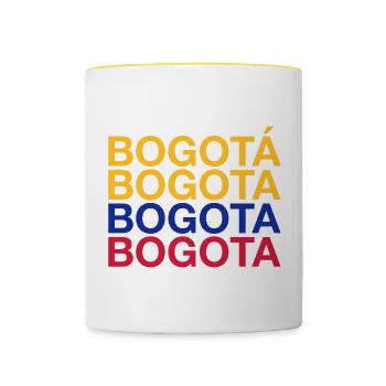 BOGOTA Colombia Kolumbien - Tasse zweifarbig - Weiß/Gelb - Vorne