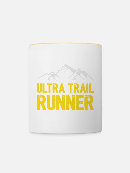 Ultra Trail Runner - Tasse zweifarbig - Weiß/Gelb
