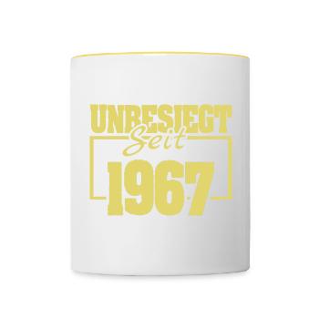 1967 - Tasse zweifarbig - Weiß/Gelb - Vorne