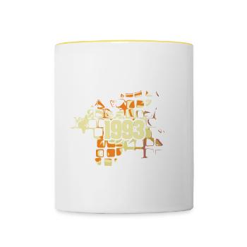 1993 - Contrasting Mug - white/yellow - Front