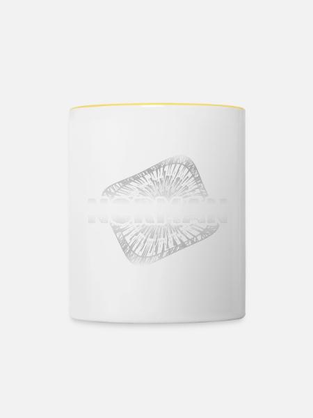 Geschenk für Norman - Tasse zweifarbig - Weiß/Gelb