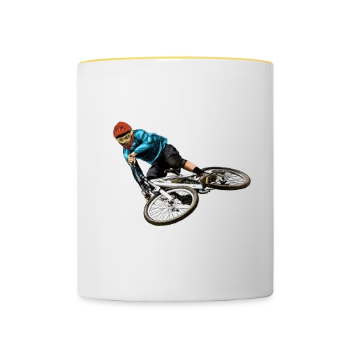 Mountainbiker - Tasse zweifarbig