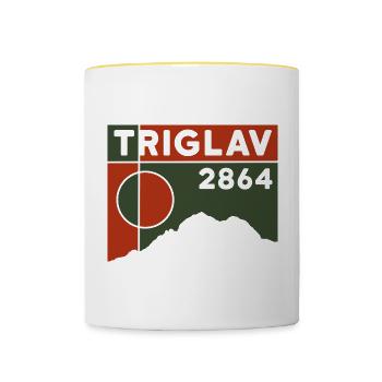 Triglav Triglau Kranjska Gora Slovenia Souvenir - Contrasting Mug - white/yellow - Front