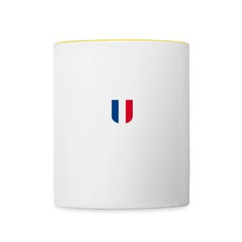 I Love France Elegance Style Design Outfits - Contrasting Mug - white/yellow - Front