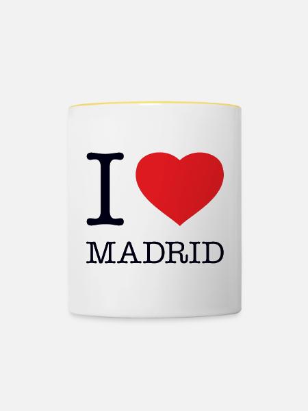 I LOVE MADRID - Tasse zweifarbig - Weiß/Gelb