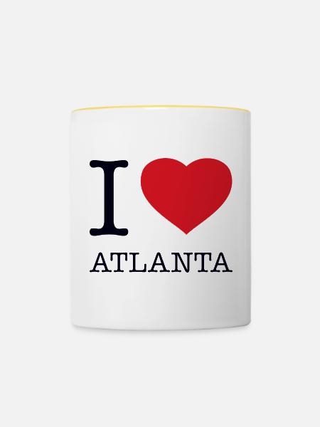 I LOVE ATLANTA - Tasse zweifarbig - Weiß/Gelb