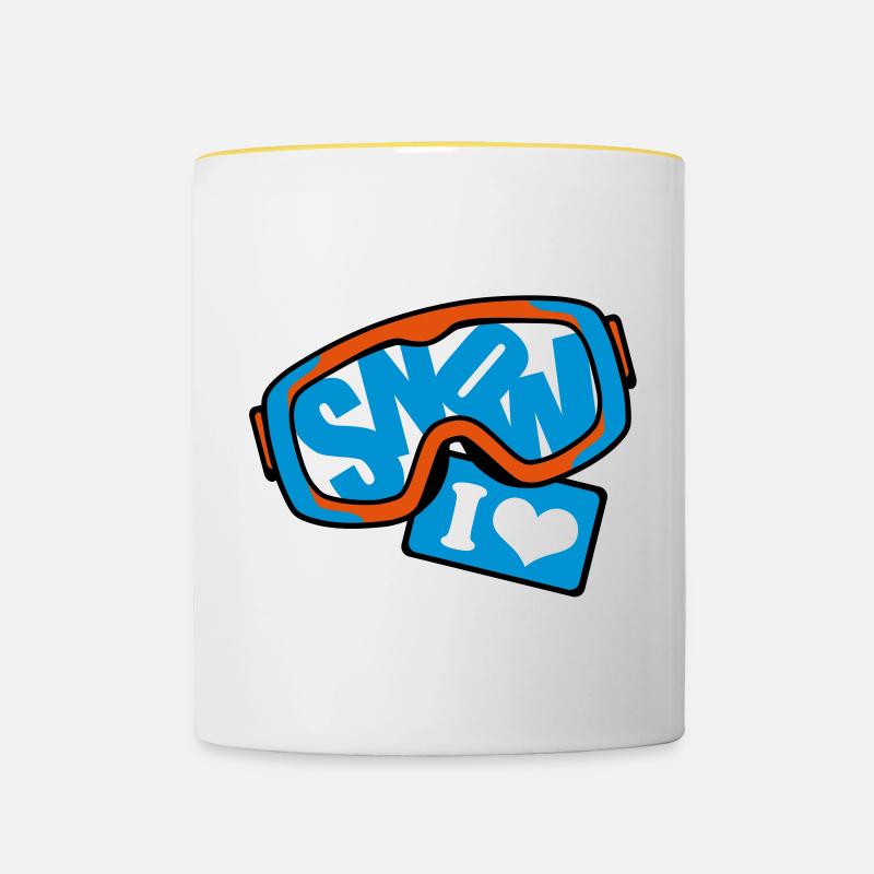 schnee - Contrasting Mug - white/yellow