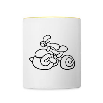 tricycle - Contrasting Mug - white/yellow - Front