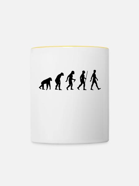 Evolution - Tasse zweifarbig - Weiß/Gelb