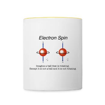 Spin électronique - Mug contrasté - blanc/jaune - Devant