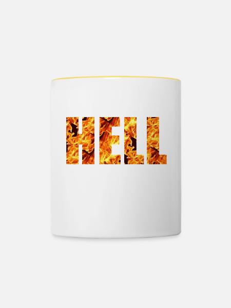 HELL - Tasse zweifarbig - Weiß/Gelb
