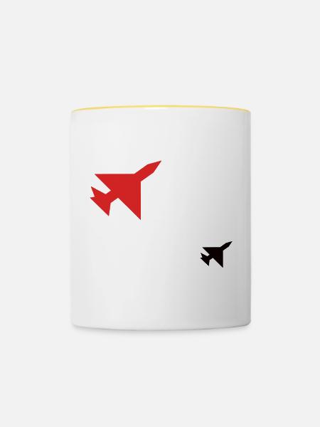 Jet Schatten - Tasse zweifarbig - Weiß/Gelb