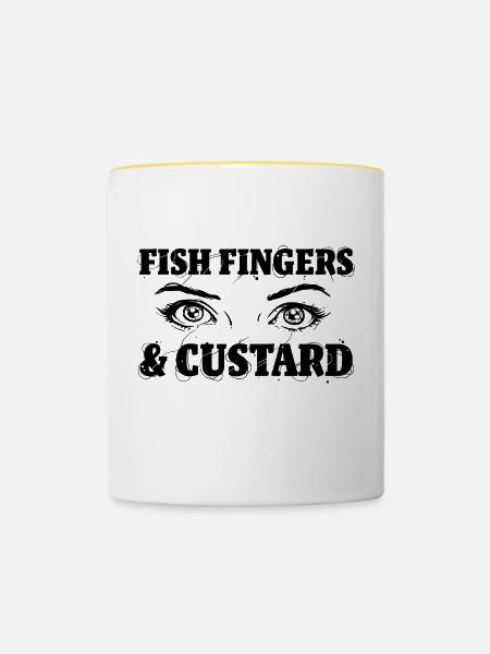 Fish Fingers - Tasse zweifarbig - Weiß/Gelb