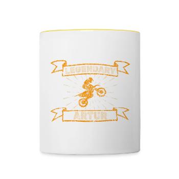 Gift for Artur - Contrasting Mug - white/yellow - Front