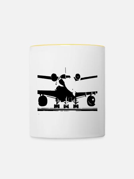 EBENE - Tasse zweifarbig - Weiß/Gelb